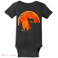 Rough Collie Dog And Moon Halloween Costume Dog Lover Baby Bodysuit thumb 0