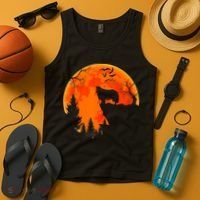 Rough Collie Dog And Moon Halloween Costume Dog Lover Tank Top thumb 4