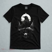 Raven Crow Dark Bird Witchcraft Omens Midnight Moon Night Mystic Folklore Magic T-Shirt thumb 5