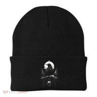 Raven Crow Dark Bird Witchcraft Omens Midnight Moon Night Mystic Folklore Magic Beanie thumb 0