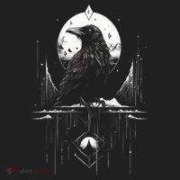 Raven Crow Dark Bird Witchcraft Omens Midnight Moon Night Mystic Folklore Magic Beanie thumb 2