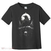 Raven Crow Dark Bird Witchcraft Omens Midnight Moon Night Mystic Folklore Magic Toddler T-Shirt thumb 0
