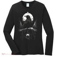 Raven Crow Dark Bird Witchcraft Omens Midnight Moon Night Mystic Folklore Magic Women's Long Sleeve Shirt thumb 0