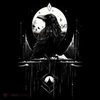 Raven Crow Dark Bird Witchcraft Omens Midnight Moon Night Mystic Folklore Magic Women's T-Shirt thumb 6