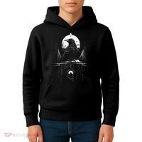 Raven Crow Dark Bird Witchcraft Omens Midnight Moon Night Mystic Folklore Magic Kids Hoodie thumb 4