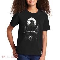 Raven Crow Dark Bird Witchcraft Omens Midnight Moon Night Mystic Folklore Magic Kids T-Shirt thumb 2