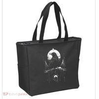 Raven Crow Dark Bird Witchcraft Omens Midnight Moon Night Mystic Folklore Magic Tote Bag thumb 2