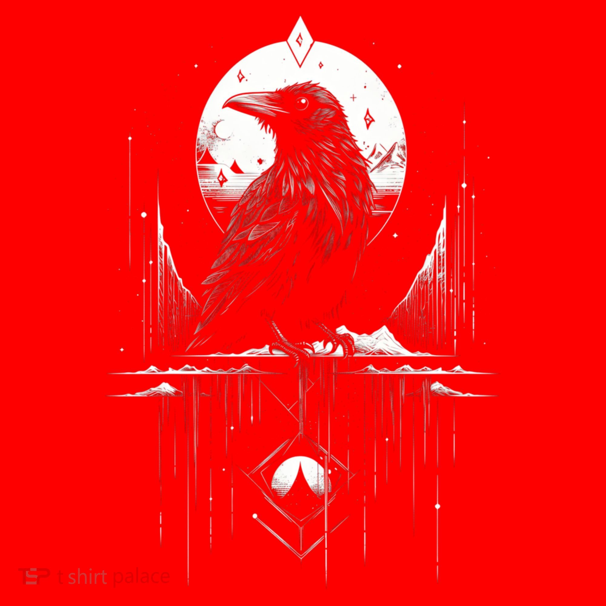 Raven Crow Dark Bird Witchcraft Omens Midnight Moon Night Mystic Folklore Magic Santa Hat