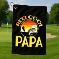 Reel Cool Dad Meaningful Gift Reel Cool Papa Meaningful Gift Golf Towel thumb 1