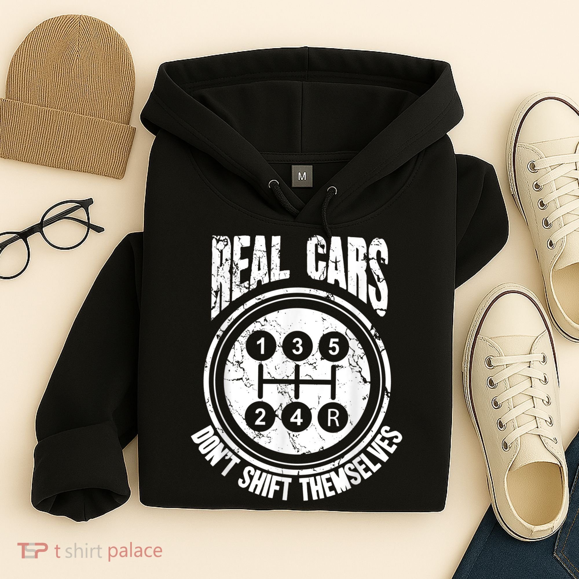 Race Car Driver Gift Real Cars Don't Shift Themselves Hoodie
