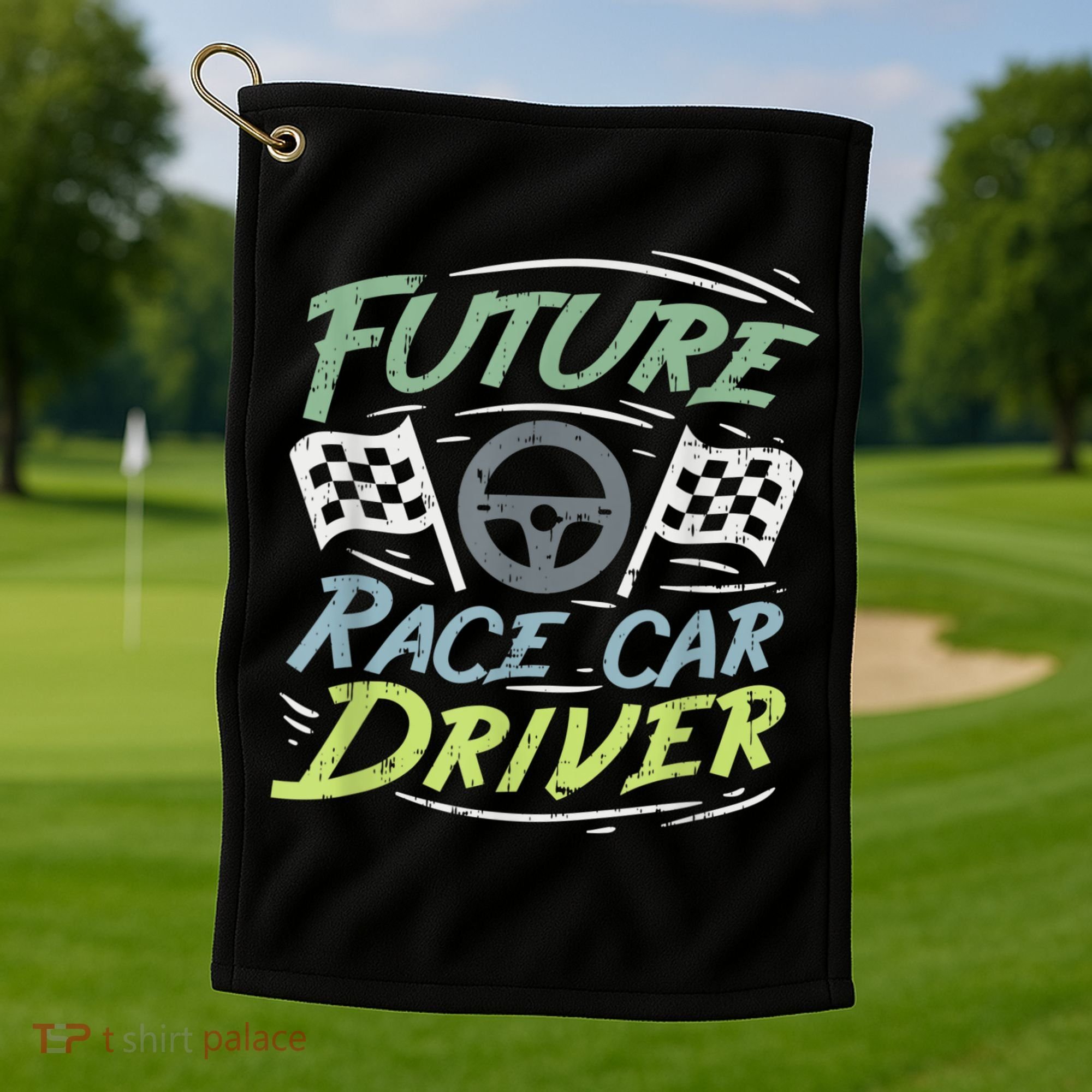 Race Car Driver Kids Racing Driver Golf Towel