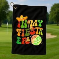 Retro Cinco De Mayo In My Fiesta Era Golf Towel thumb 1
