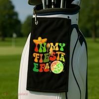 Retro Cinco De Mayo In My Fiesta Era Golf Towel thumb 2