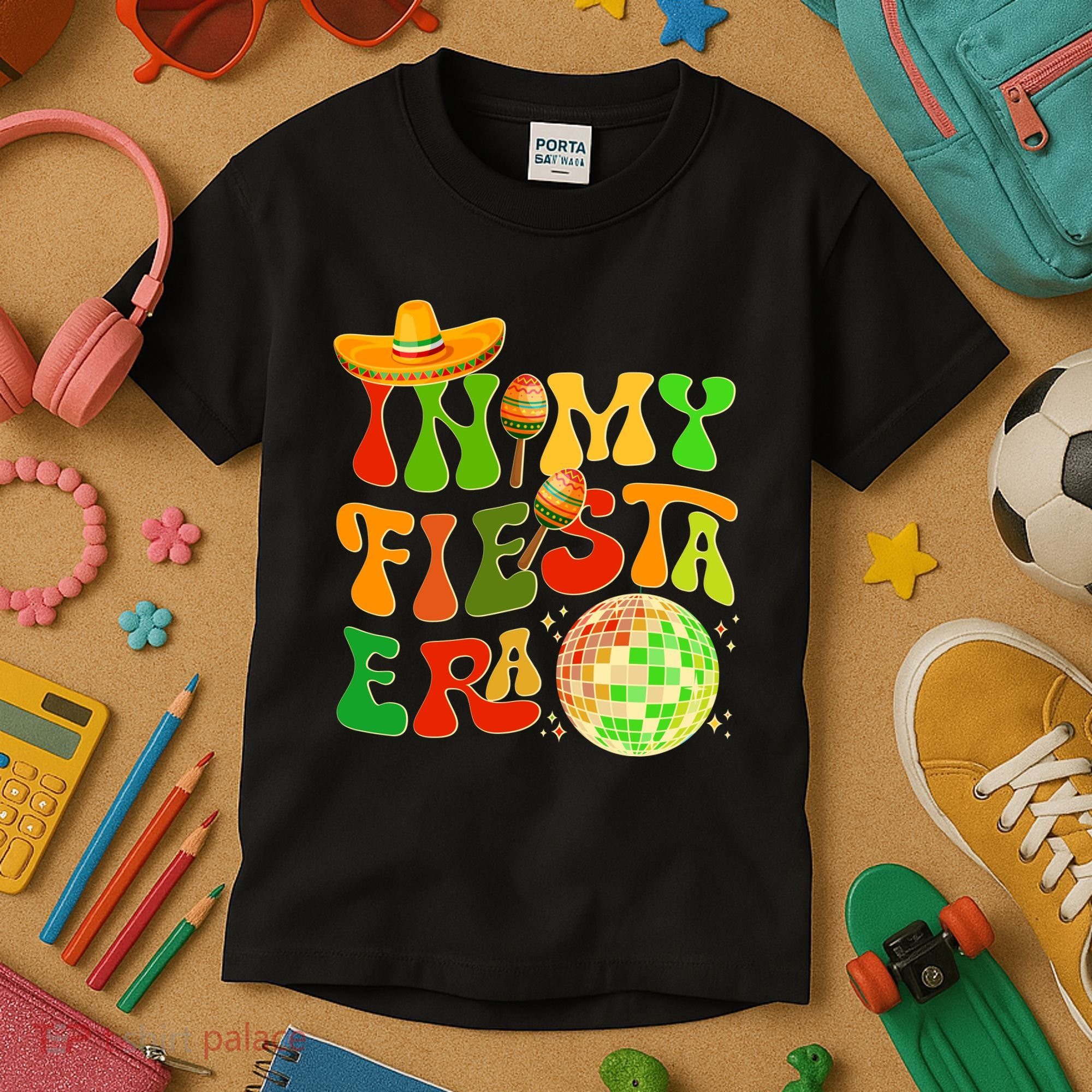 Retro Cinco De Mayo In My Fiesta Era Kids T-Shirt