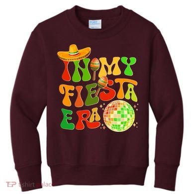 Retro Cinco De Mayo In My Fiesta Era Kids Sweatshirt