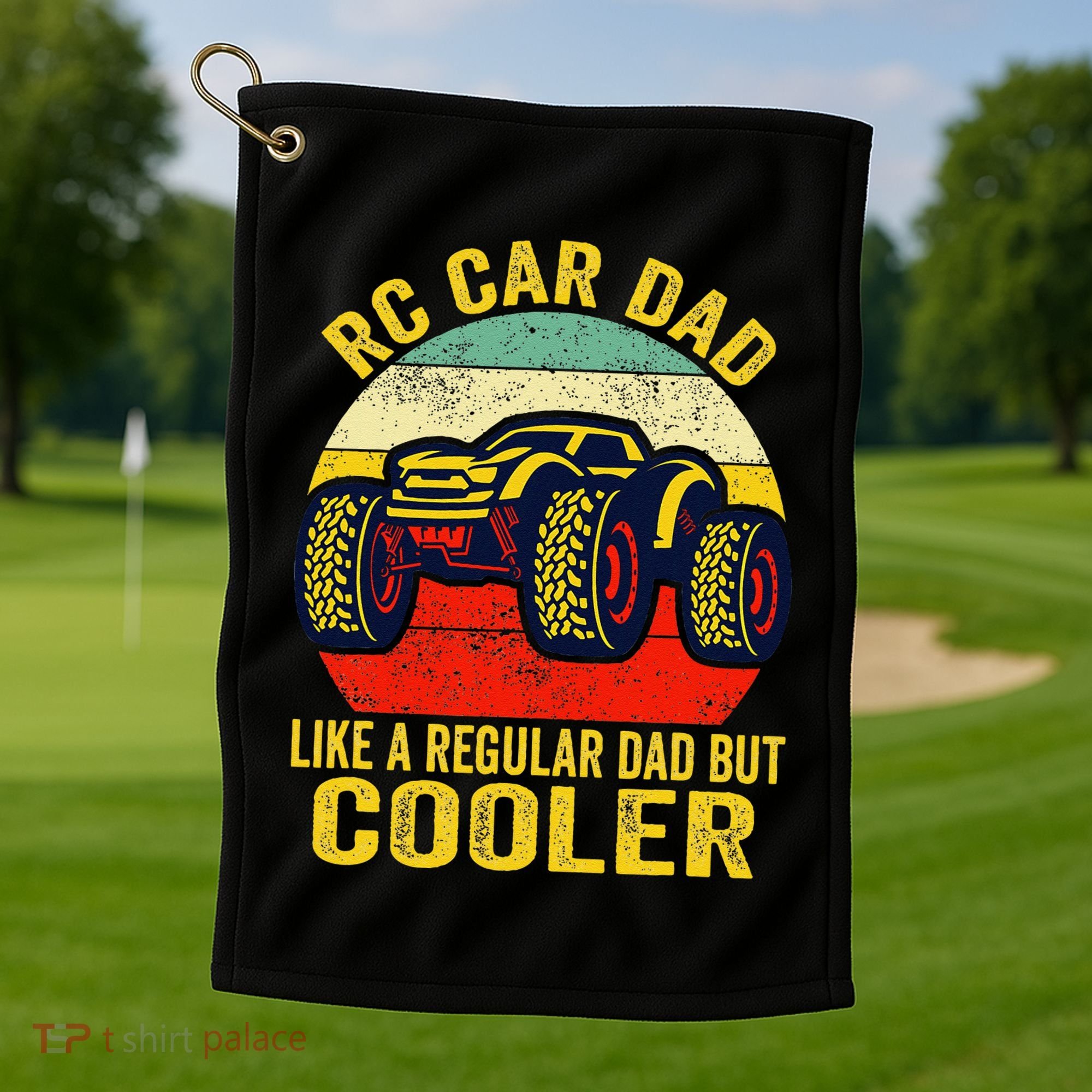 Rc Car Dad Just Like A Normal Dad Funny Rc Car Racing Racer Golf Towel