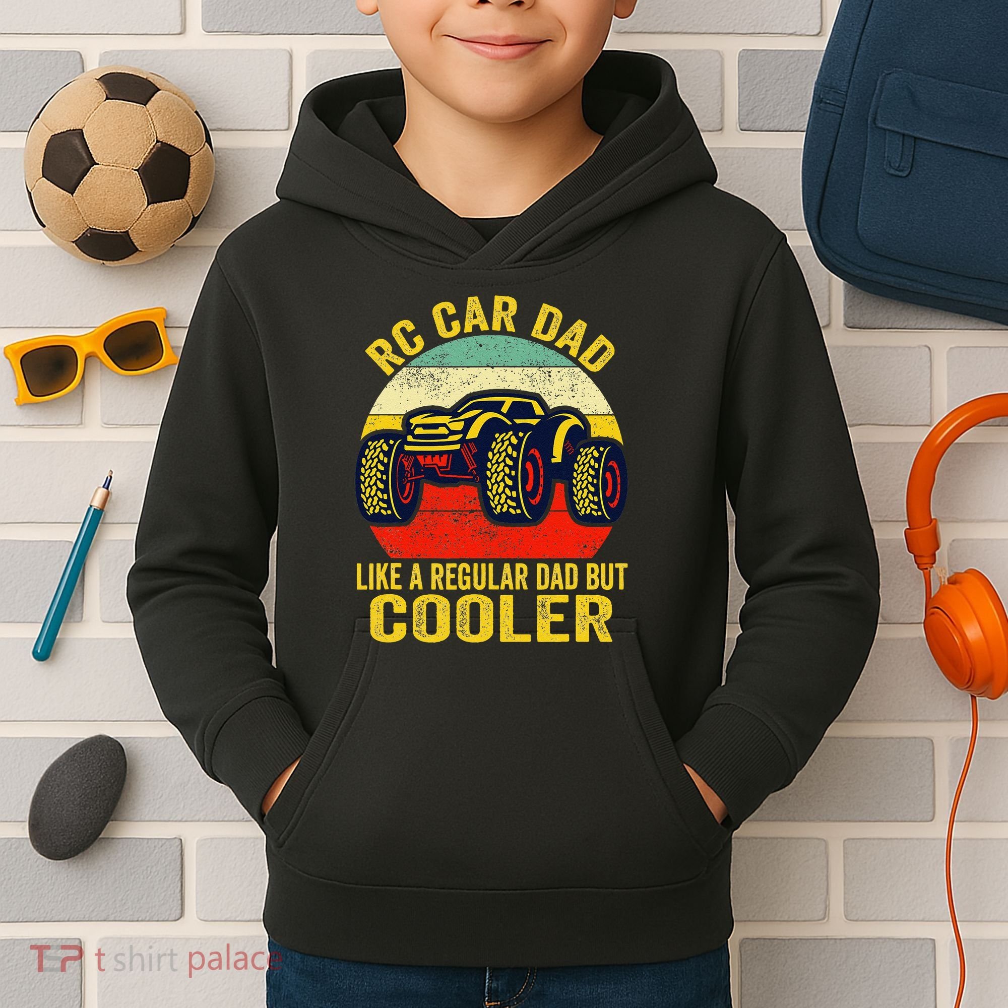 Rc Car Dad Just Like A Normal Dad Funny Rc Car Racing Racer Kids Hoodie