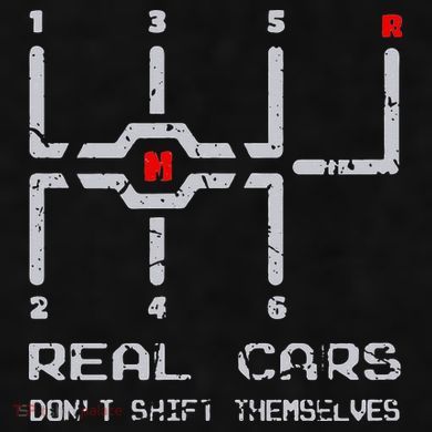 Real Cars Don't Shift Themselves Distressed Drifting Ladies PosiCharge Tri-Blend Wicking Tank