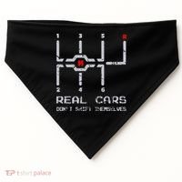 Real Cars Don't Shift Themselves Distressed Drifting USA-Made Doggie Bandana thumb 0