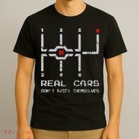 Real Cars Don't Shift Themselves Distressed Drifting T-Shirt thumb 3