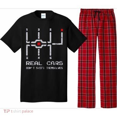 Real Cars Don't Shift Themselves Distressed Drifting Pajama Set