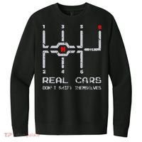 Real Cars Don't Shift Themselves Distressed Drifting V.I.T. Fleece Crew Sweatshirt thumb 0