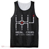 Real Cars Don't Shift Themselves Distressed Drifting Mesh Reversible Basketball Jersey Tank thumb 0
