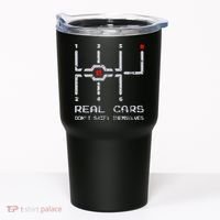 Real Cars Don't Shift Themselves Distressed Drifting Tumbler thumb 0