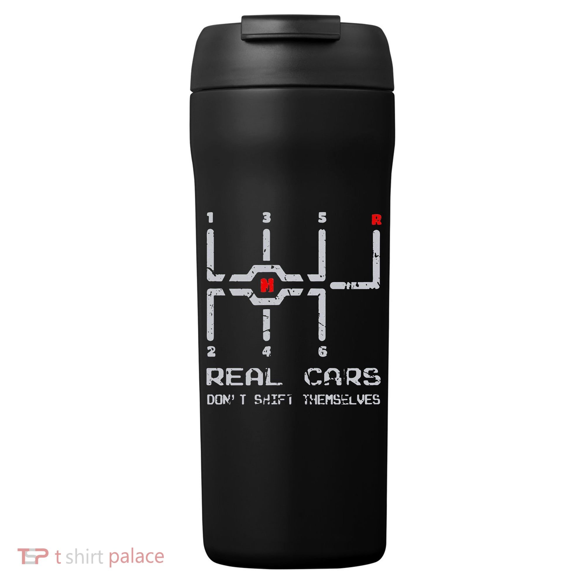 Real Cars Don't Shift Themselves Distressed Drifting 24oz Duet Stainless Steel Tumbler