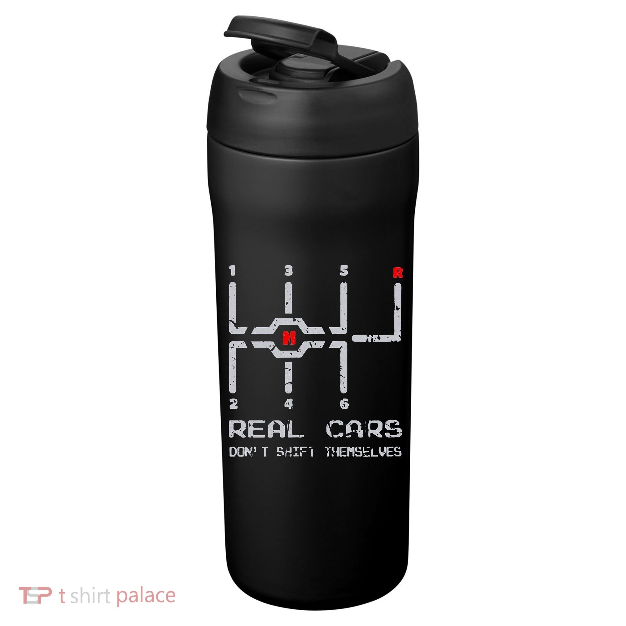 Real Cars Don't Shift Themselves Distressed Drifting 24oz Duet Stainless Steel Tumbler