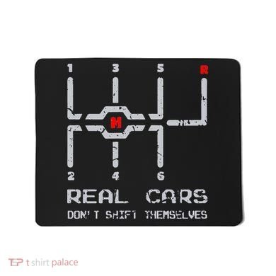 Real Cars Don't Shift Themselves Distressed Drifting Mousepad
