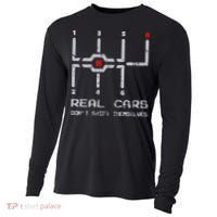 Real Cars Don't Shift Themselves Distressed Drifting Cooling Performance Long Sleeve Crew thumb 0