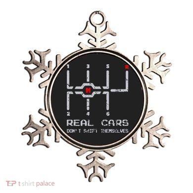 Real Cars Don't Shift Themselves Distressed Drifting Ornament