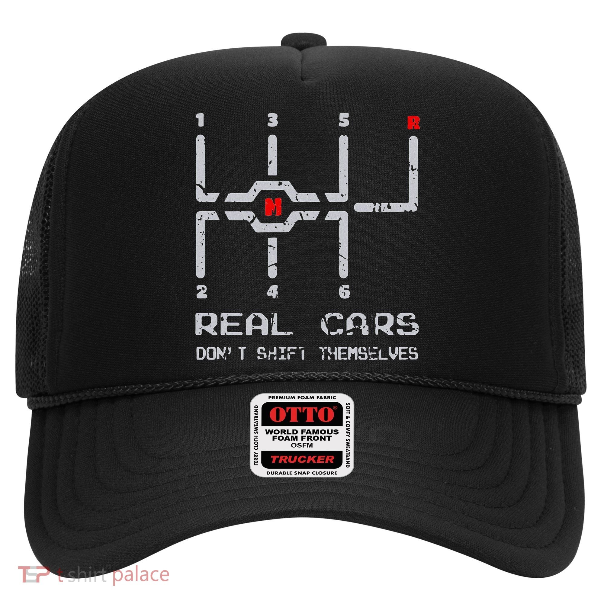 Real Cars Don't Shift Themselves Distressed Drifting Hat