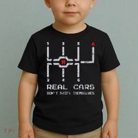 Real Cars Don't Shift Themselves Distressed Drifting Toddler T-Shirt thumb 2
