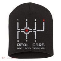 Real Cars Don't Shift Themselves Distressed Drifting Short Acrylic Beanie thumb 0