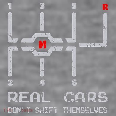 Real Cars Don't Shift Themselves Distressed Drifting Women's Racerback Cropped Tank