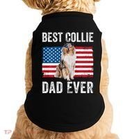 Rough Collie Dad American Flag Collie Dog Lover Owner Funny Doggie Tank thumb 0