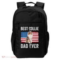 Rough Collie Dad American Flag Collie Dog Lover Owner Funny Backpack thumb 0