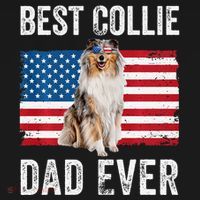 Rough Collie Dad American Flag Collie Dog Lover Owner Funny Coaster thumb 2