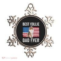 Rough Collie Dad American Flag Collie Dog Lover Owner Funny Ornament thumb 0