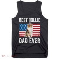 Rough Collie Dad American Flag Collie Dog Lover Owner Funny Tank Top thumb 0