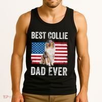 Rough Collie Dad American Flag Collie Dog Lover Owner Funny Tank Top thumb 3