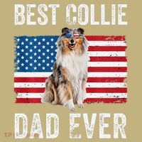 Rough Collie Dad American Flag Collie Dog Lover Owner Funny Sweatshirt thumb 2