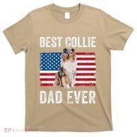 Rough Collie Dad American Flag Collie Dog Lover Owner Funny T-Shirt thumb 0