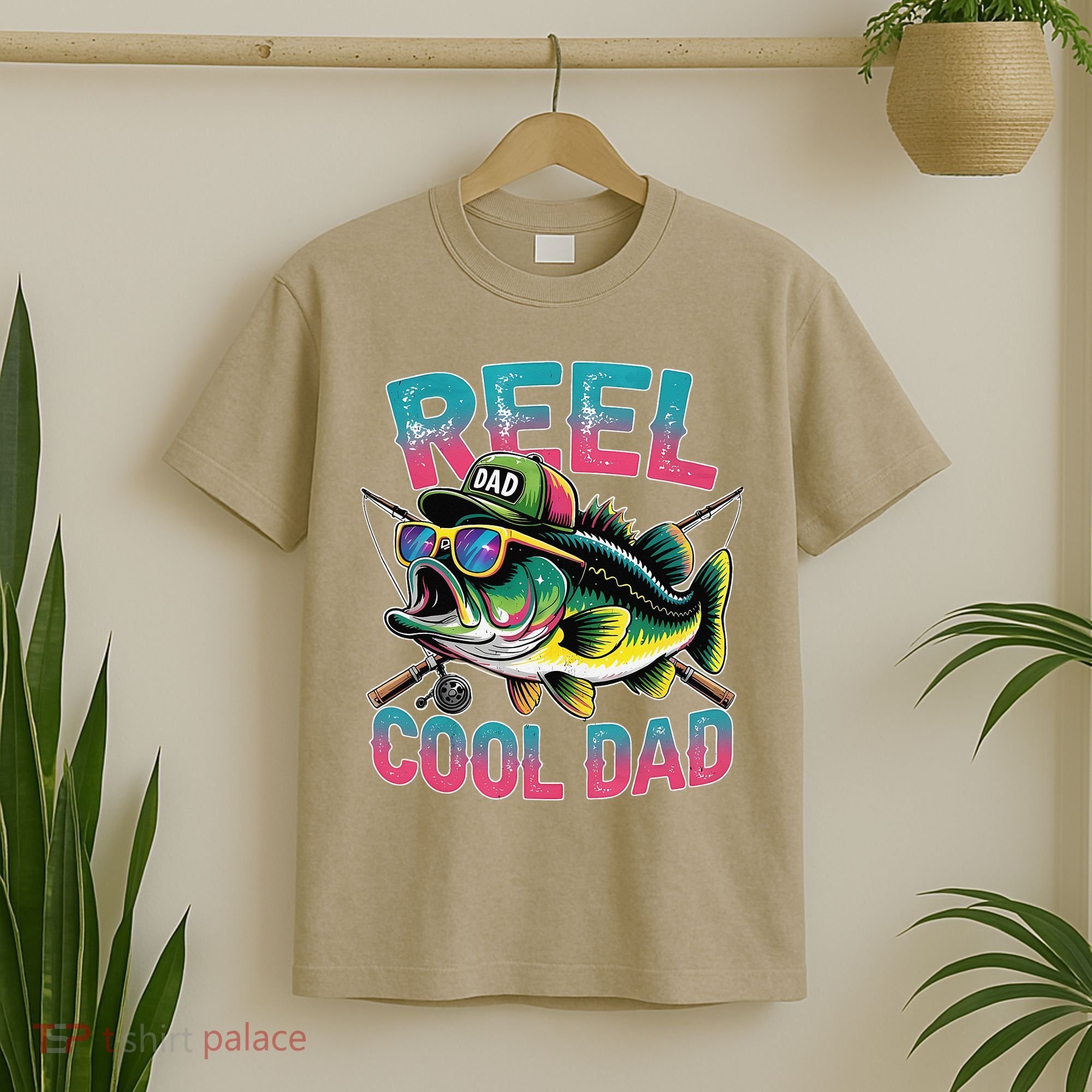 Reel Cool Dad Fishing Fisher Funny Fisherman Fathers Day T-Shirt