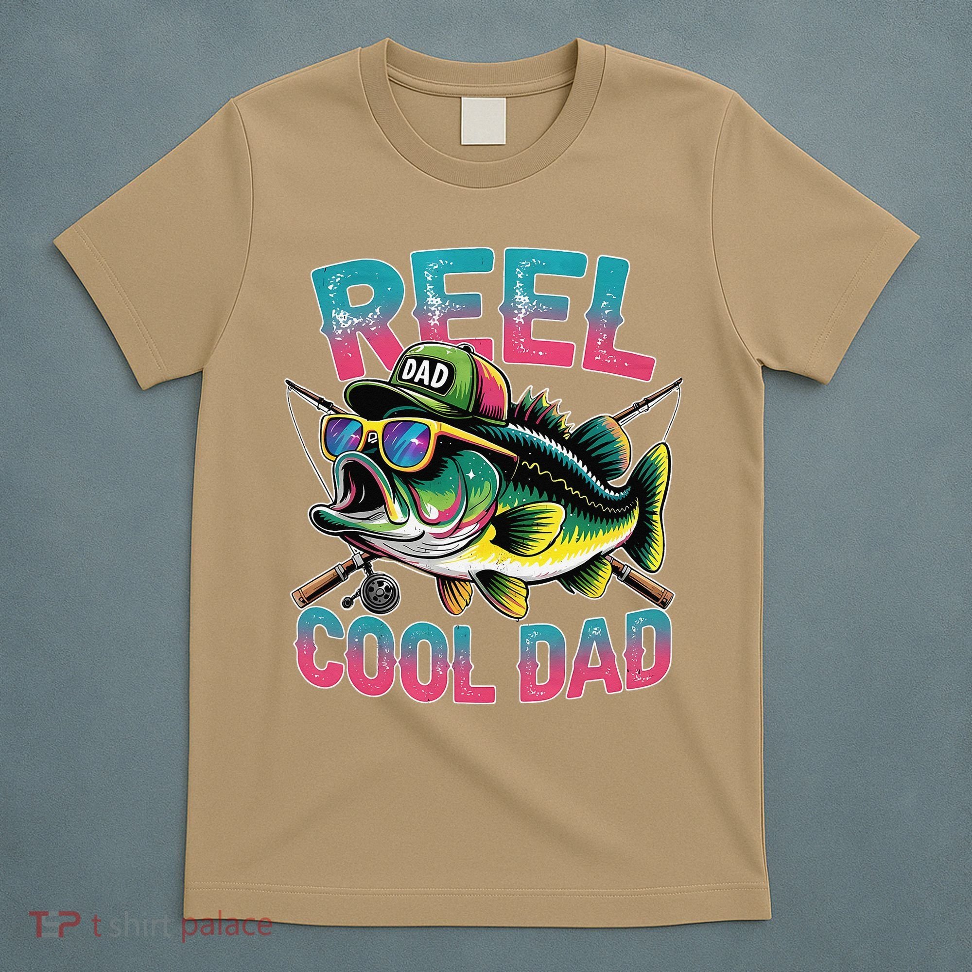 Reel Cool Dad Fishing Fisher Funny Fisherman Fathers Day T-Shirt