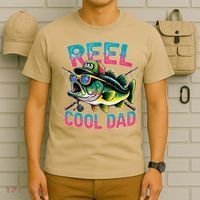 Reel Cool Dad Fishing Fisher Funny Fisherman Fathers Day T-Shirt thumb 6