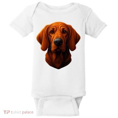 Redbone Coonhound Dog Baby Bodysuit