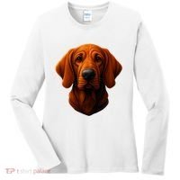 Redbone Coonhound Dog Women's Long Sleeve Shirt thumb 0